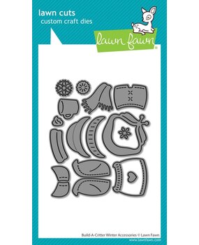 Lawn Fawn Build-A-Critter Winter Accessories Dies (LF3912)