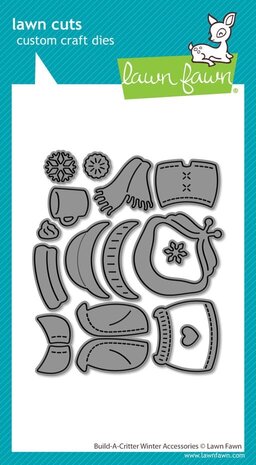 Lawn Fawn Build-A-Critter Winter Accessories Dies (LF3912)