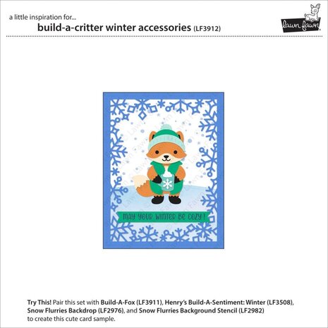 Lawn Fawn Build-A-Critter Winter Accessories Dies (LF3912)