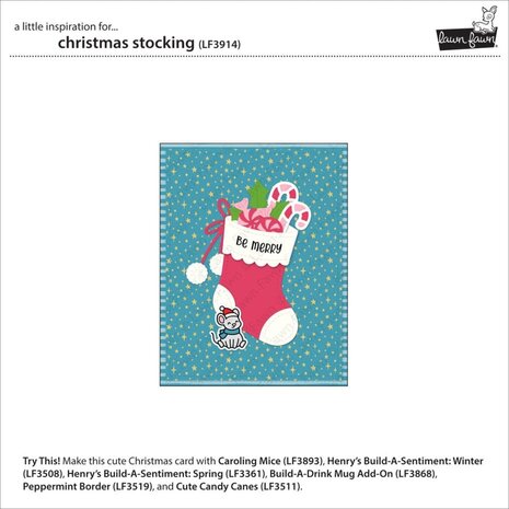 Lawn Fawn Christmas Stocking Dies (LF3914)
