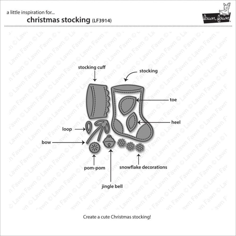 Lawn Fawn Christmas Stocking Dies (LF3914)