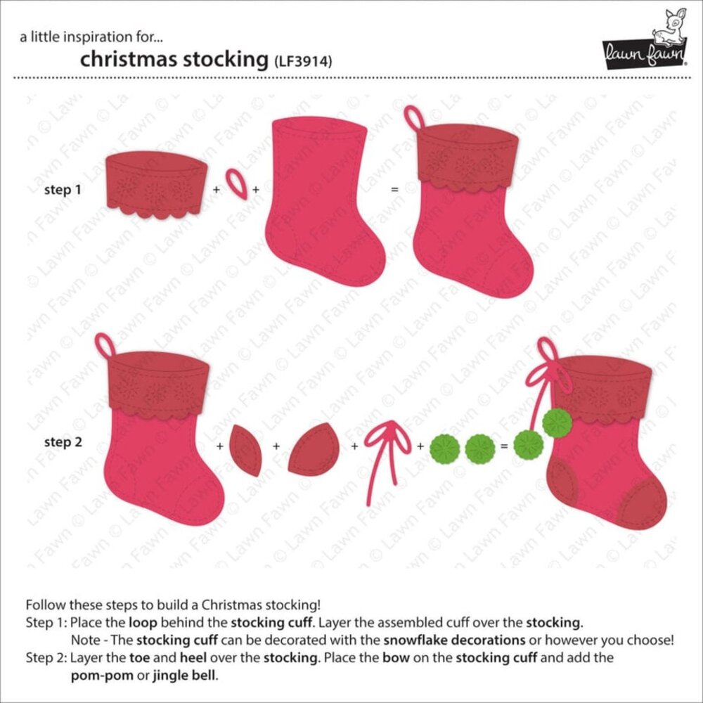Lawn Fawn Christmas Stocking Dies (LF3914)