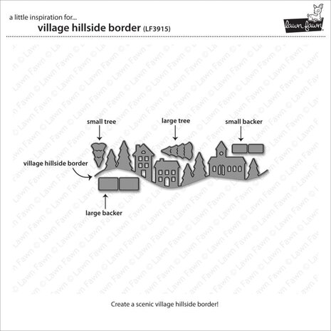Lawn Fawn Village Hillside Border Dies (LF3915)
