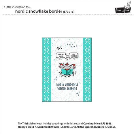 Lawn Fawn Nordic Snowflake Border Dies (LF3916)