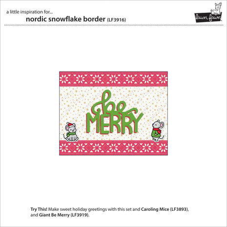 Lawn Fawn Nordic Snowflake Border Dies (LF3916)