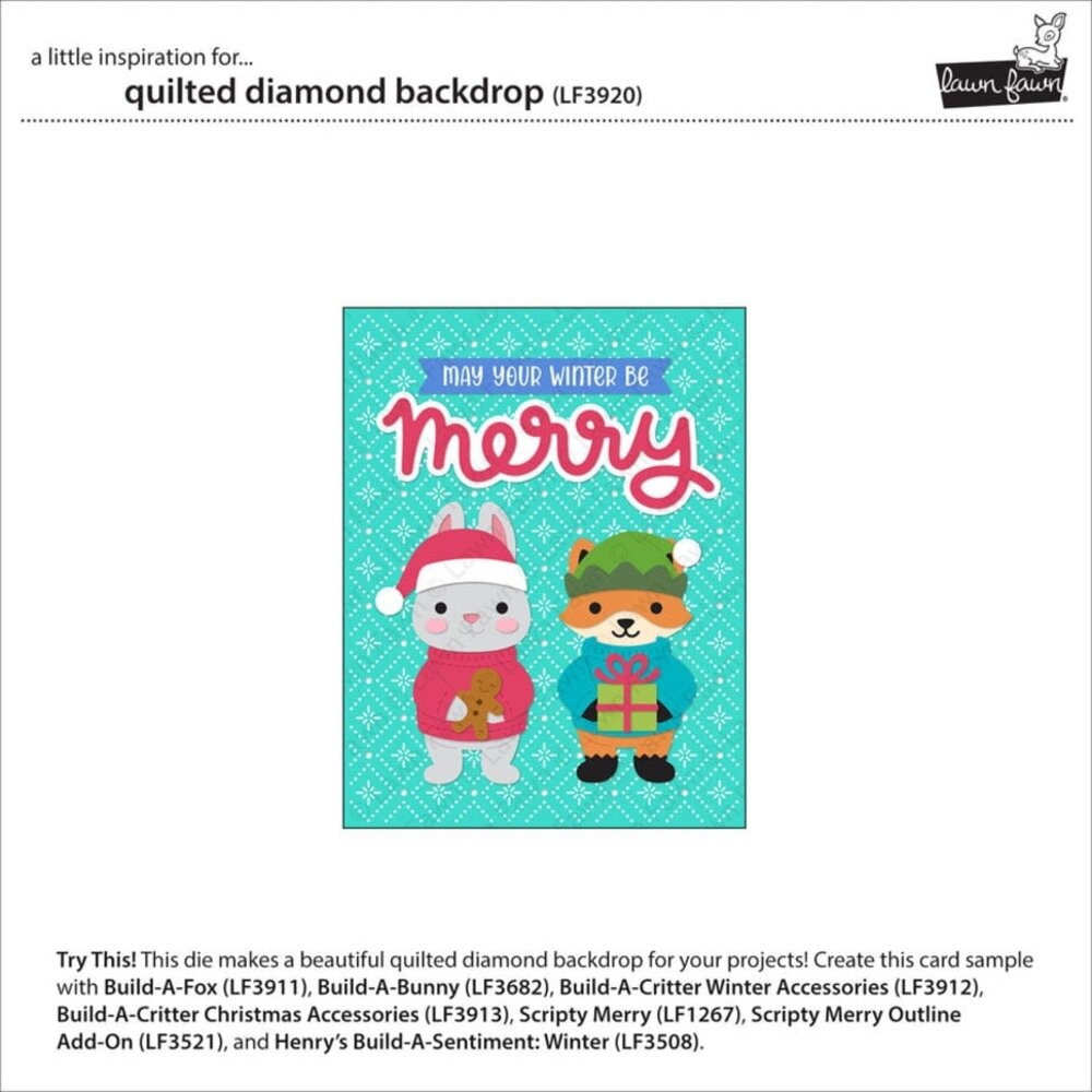 Lawn Fawn Quilted Diamond Backdrop Dies (LF3920)