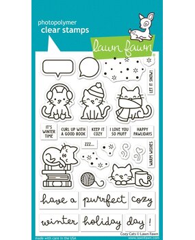 Lawn Fawn Cozy Cats Clear Stamps (LF3896) Lawn Fawn Cozy Cats Clear Stamps (LF3896)