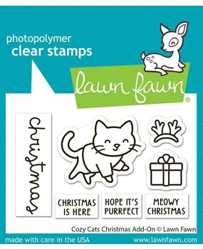 Lawn Fawn Cozy Cats Christmas Add-On Clear Stamps (LF3899) Lawn Fawn Cozy Cats Christmas Add-On Clear Stamps (LF3899)
