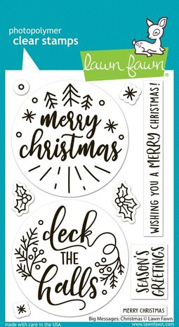 Lawn Fawn Big Messages Christmas Clear Stamps (LF3902) Lawn Fawn Big Messages Christmas Clear Stamps (LF3902)