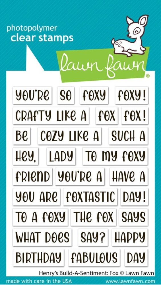 Lawn Fawn Henry'S Build-A-Sentiment Fox Clear Stamps (LF3910) Lawn Fawn Henry'S Build-A-Sentiment Fox Clear Stamps (LF3910)