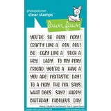Lawn Fawn Henry'S Build-A-Sentiment Fox Clear Stamps (LF3910)