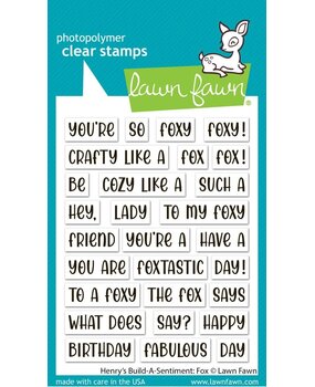 Lawn Fawn Henry'S Build-A-Sentiment Fox Clear Stamps (LF3910) Lawn Fawn Henry'S Build-A-Sentiment Fox Clear Stamps (LF3910)