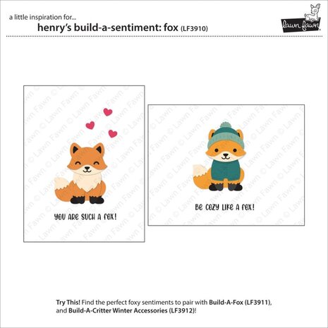 Lawn Fawn Henry'S Build-A-Sentiment Fox Clear Stamps (LF3910) Lawn Fawn Henry'S Build-A-Sentiment Fox Clear Stamps (LF3910)