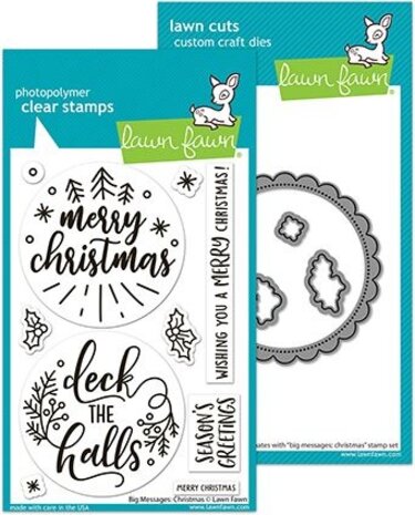 Lawn Fawn Big Messages Christmas Stamp & Die DUO (LF3903)