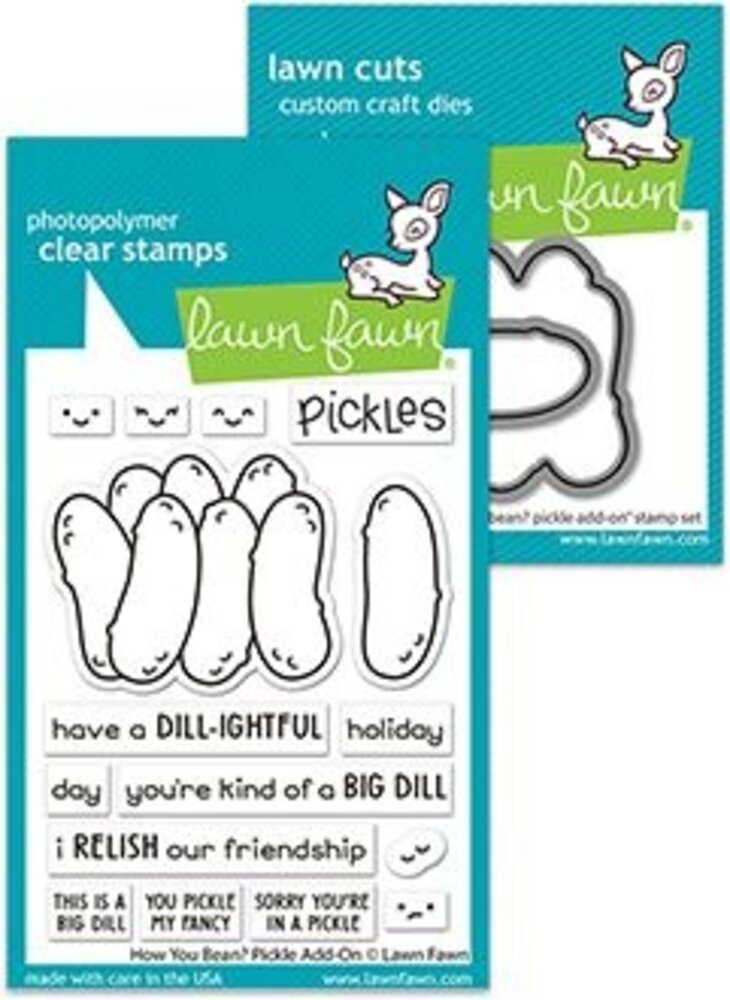 Lawn Fawn How You Bean? Pickle Add-On Stamp & Die DUO (LF3908)