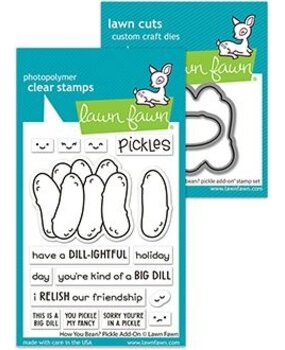 Lawn Fawn How You Bean? Pickle Add-On Stamp & Die DUO (LF3908) Lawn Fawn How You Bean? Pickle Add-On Stamp & Die DUO (LF3908)