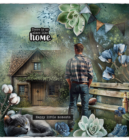 Studio Light Denim Weekends 8x8 Inch Collage Paper Pad (SL-ES-CPP408)