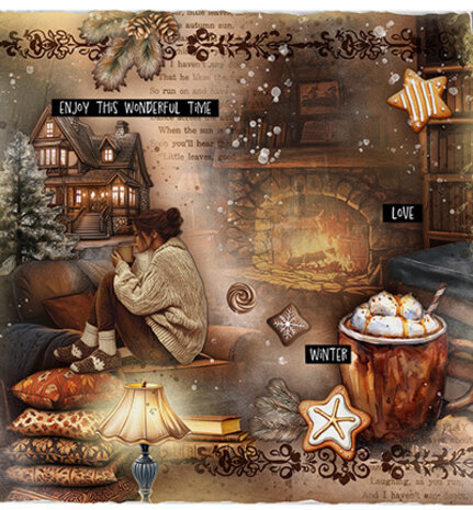 Studio Light Hot Cocoa 8x8 Inch Collage Paper Pad (SL-ES-CPP409) Studio Light Hot Cocoa 8x8 Inch Collage Paper Pad (SL-ES-CPP409)