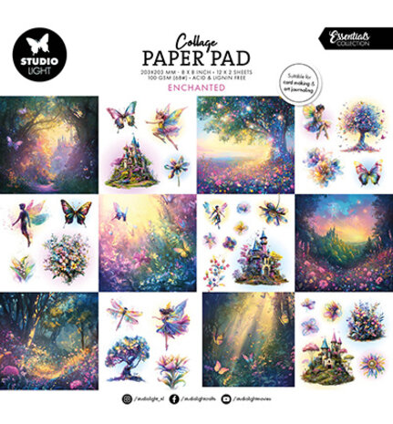 Studio Light Enchanted 8x8 Inch Collage Paper Pad (SL-ES-CPP411)