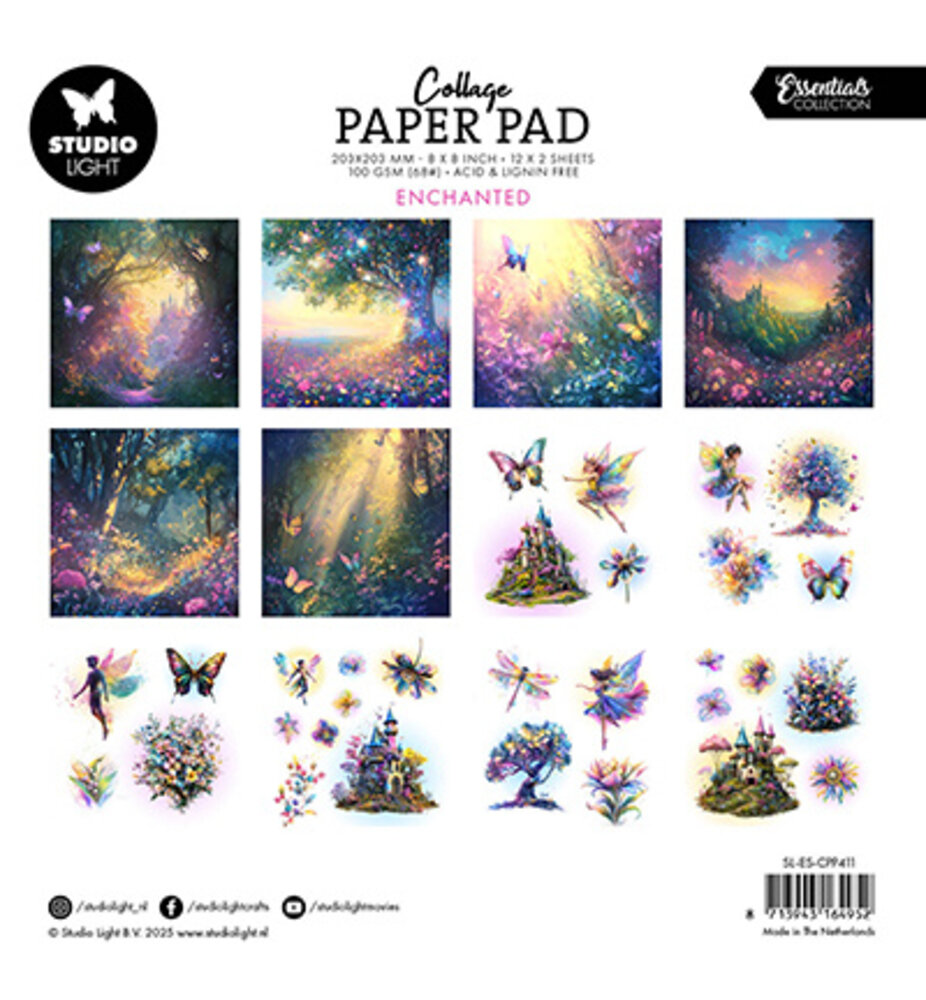 Studio Light Enchanted 8x8 Inch Collage Paper Pad (SL-ES-CPP411)