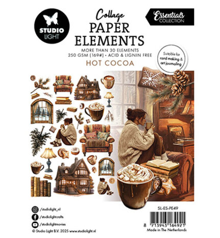 Studio Light Hot Cocoa Collage Paper Elements (SL-ES-PE49)