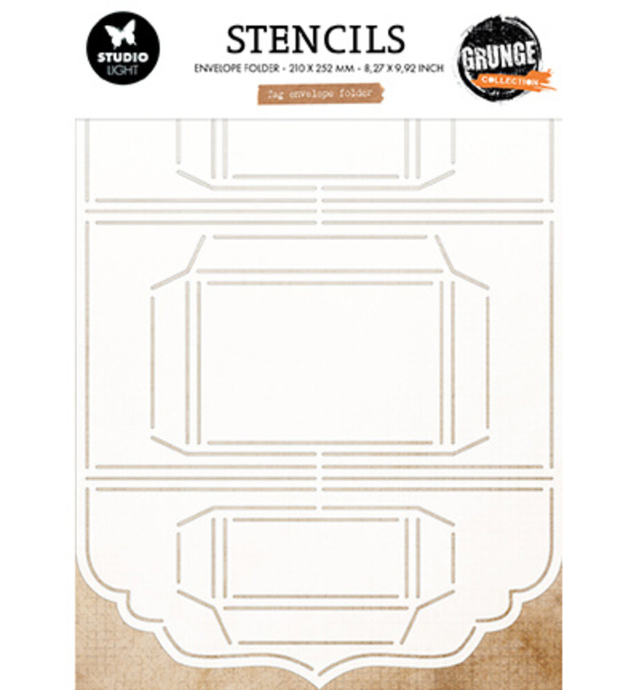 Studio Light Grunge Craft Stencil Tag Envelope (SL-GR-STEN09) Studio Light Grunge Craft Stencil Tag Envelope (SL-GR-STEN09)