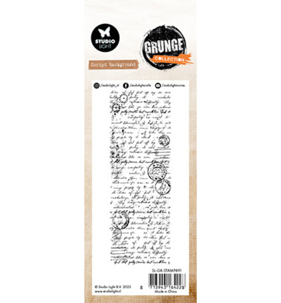 Studio Light Grunge Clear Stamps Script Background (SL-GR-STAMP891) Studio Light Grunge Clear Stamps Script Background (SL-GR-STAMP891)
