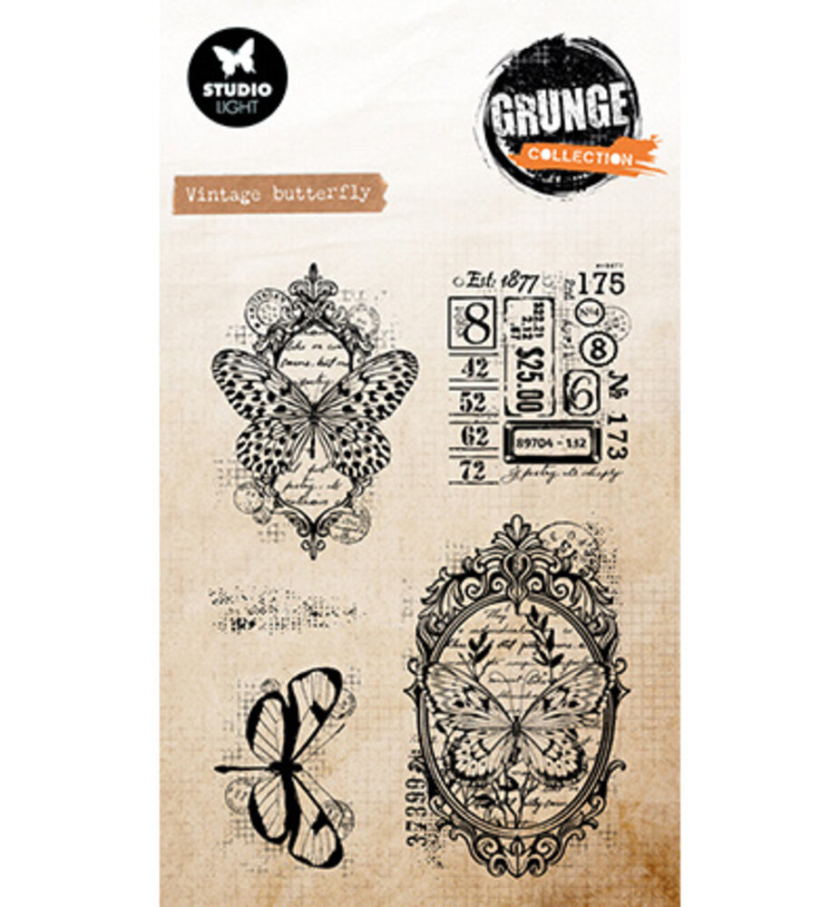 Studio Light Grunge Clear Stamps Vintage Butterfly (SL-GR-STAMP893)