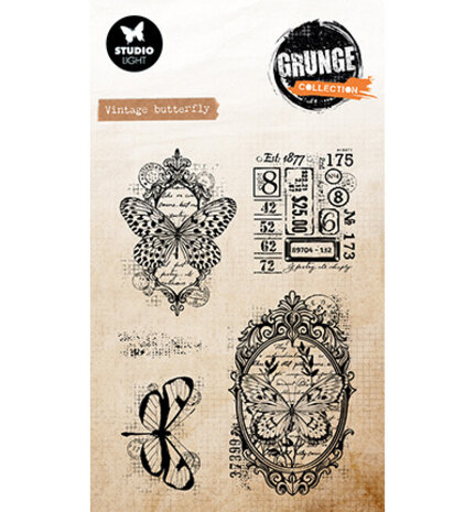 Studio Light Grunge Clear Stamps Vintage Butterfly (SL-GR-STAMP893)
