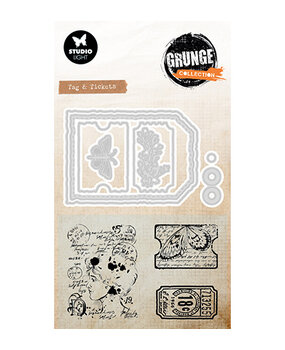 Studio Light Grunge Stamp & Die Tag & Tickets (SL-GR-SCD99) Studio Light Grunge Stamp & Die Tag & Tickets (SL-GR-SCD99)