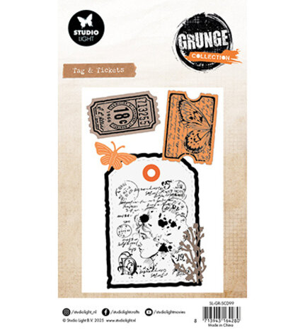 Studio Light Grunge Stamp & Die Tag & Tickets (SL-GR-SCD99) Studio Light Grunge Stamp & Die Tag & Tickets (SL-GR-SCD99)