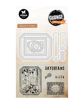Studio Light Grunge Stamp & Die Label & Stamp (SL-GR-SCD100)