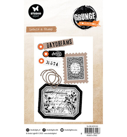 Studio Light Grunge Stamp & Die Label & Stamp (SL-GR-SCD100)