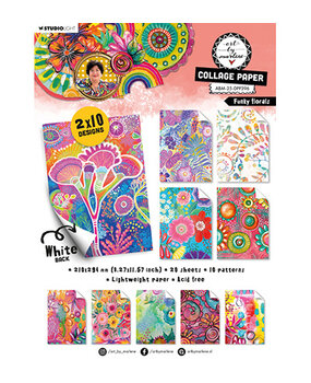 Studio Light Funky Florals A4 Collage Paper Pad (ABM-25-DPP396)