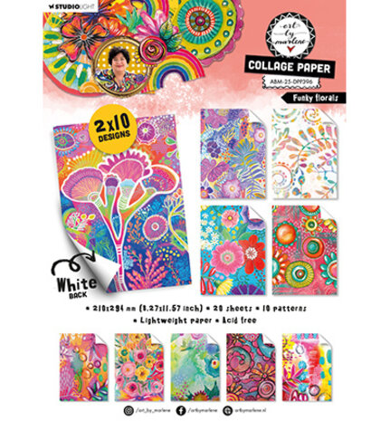 Studio Light Funky Florals A4 Collage Paper Pad (ABM-25-DPP396)