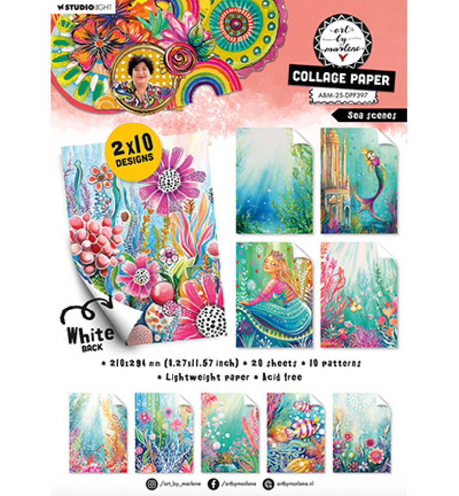 Studio Light Sea Scenes A4 Collage Paper Pad (ABM-25-DPP397) Studio Light Sea Scenes A4 Collage Paper Pad (ABM-25-DPP397)