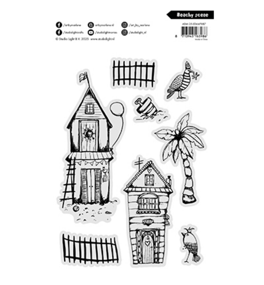 Studio Light Clear Stamp Beachy Scene (ABM-25-STAMP887) Studio Light Clear Stamp Beachy Scene (ABM-25-STAMP887)