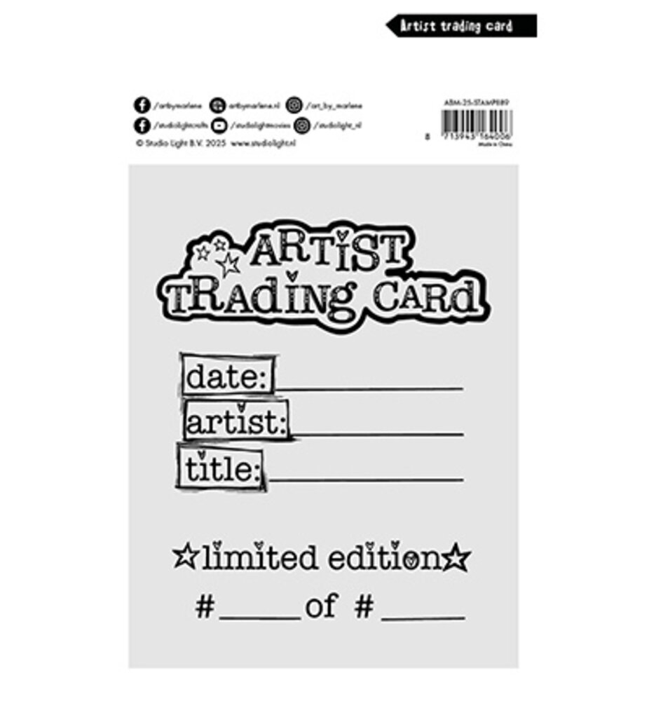 Studio Light Clear Stamp Artist Trading Card (ABM-25-STAMP889)