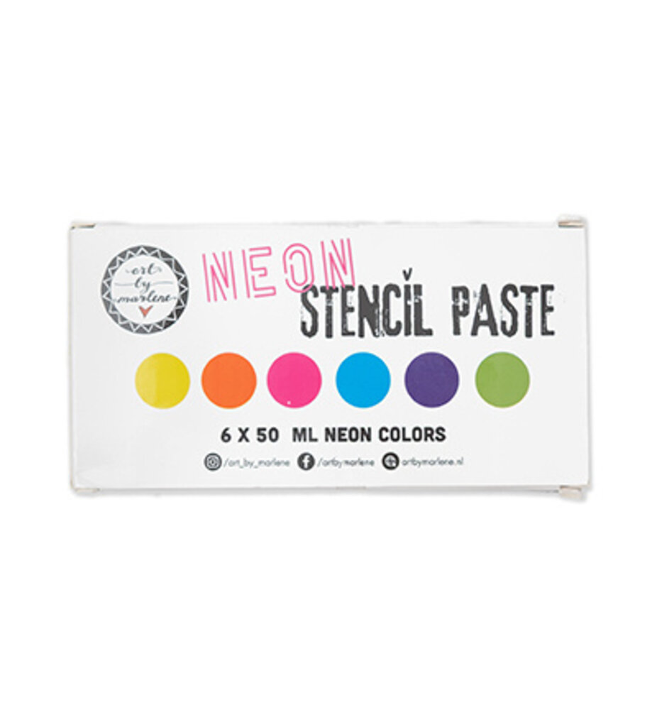 Studio Light Stencil Paste Neon (6x50ml) (ABM-25-PASTE08)