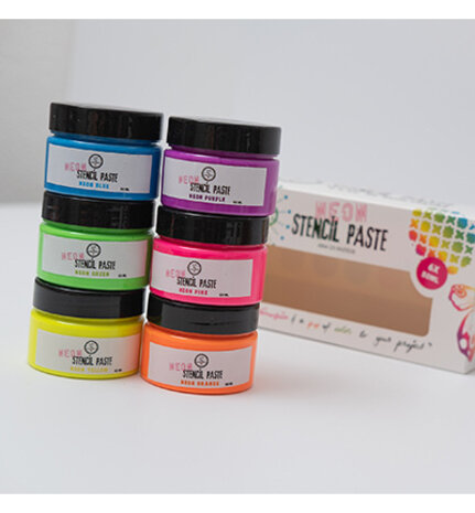 Studio Light Stencil Paste Neon (6x50ml) (ABM-25-PASTE08)