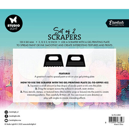 Studio Light Essentials Set of 2 Scrapers (SL-TO-SCR01) Studio Light Essentials Set of 2 Scrapers (SL-TO-SCR01)