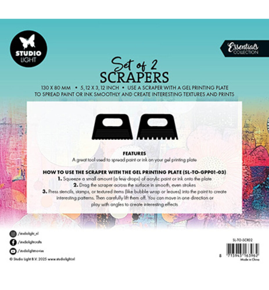 Studio Light Essentials Set of 2 Scrapers (SL-TO-SCR02) Studio Light Essentials Set of 2 Scrapers (SL-TO-SCR02)