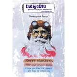 IndigoBlu Steampunk Santa A6 Rubber Stamp (IND1450)