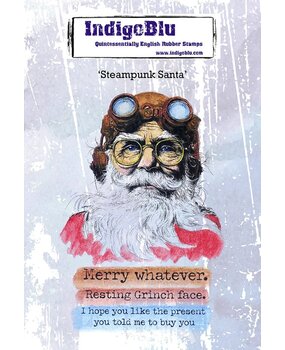 IndigoBlu Steampunk Santa A6 Rubber Stamp (IND1450) IndigoBlu Steampunk Santa A6 Rubber Stamp (IND1450)