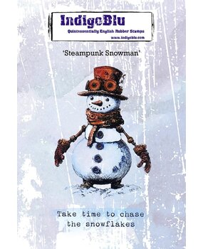 IndigoBlu Steampunk Snowman A6 Rubber Stamp (IND1451)