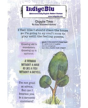 IndigoBlu Giggle Tree A6 Rubber Stamp (IND1464)