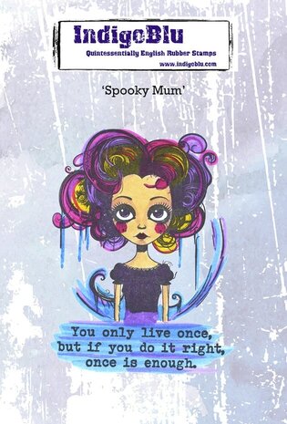 IndigoBlu Spooky Mum A6 Rubber Stamp (IND1474)