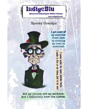 IndigoBlu Spooky Grandpa A6 Rubber Stamp (IND1475)