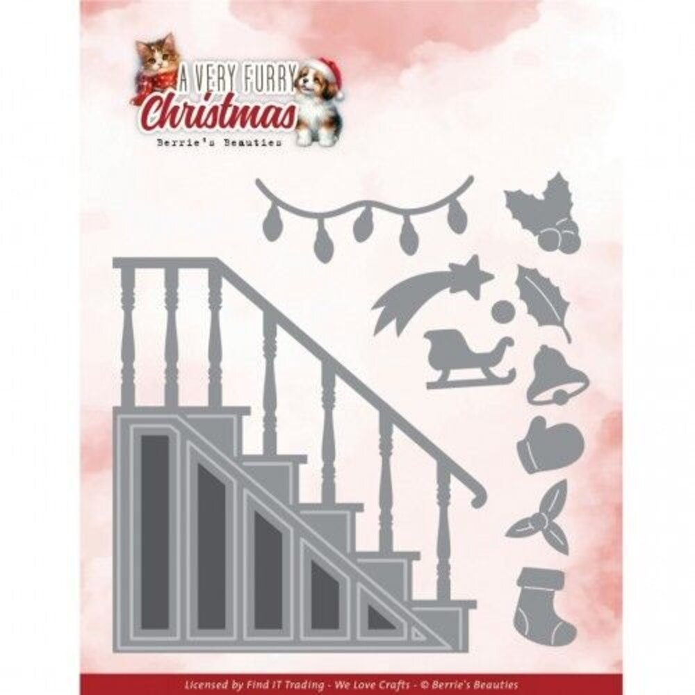 Berrie's Beauties A Very Furry Christmas Dies Very Furry Stair (BBD10066)