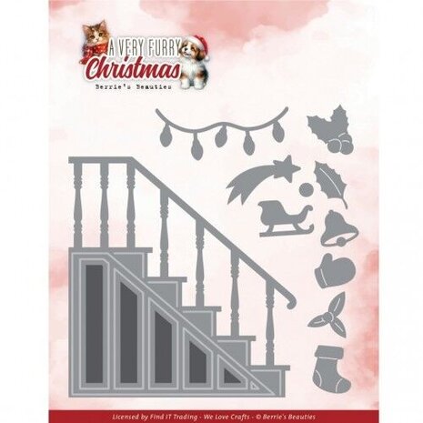Berrie's Beauties A Very Furry Christmas Dies Very Furry Stair (BBD10066)